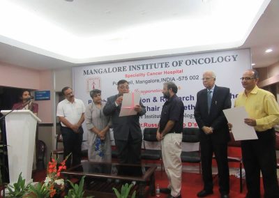 Bioethics Education & Research Unit of the UNESCO Chair in Bioethics, Haifa inaugurated at Mangalore Institute of Oncology