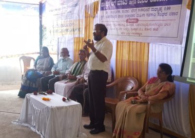 Cancer Awareness talk, and oral and breast screening camp at Badagabellur