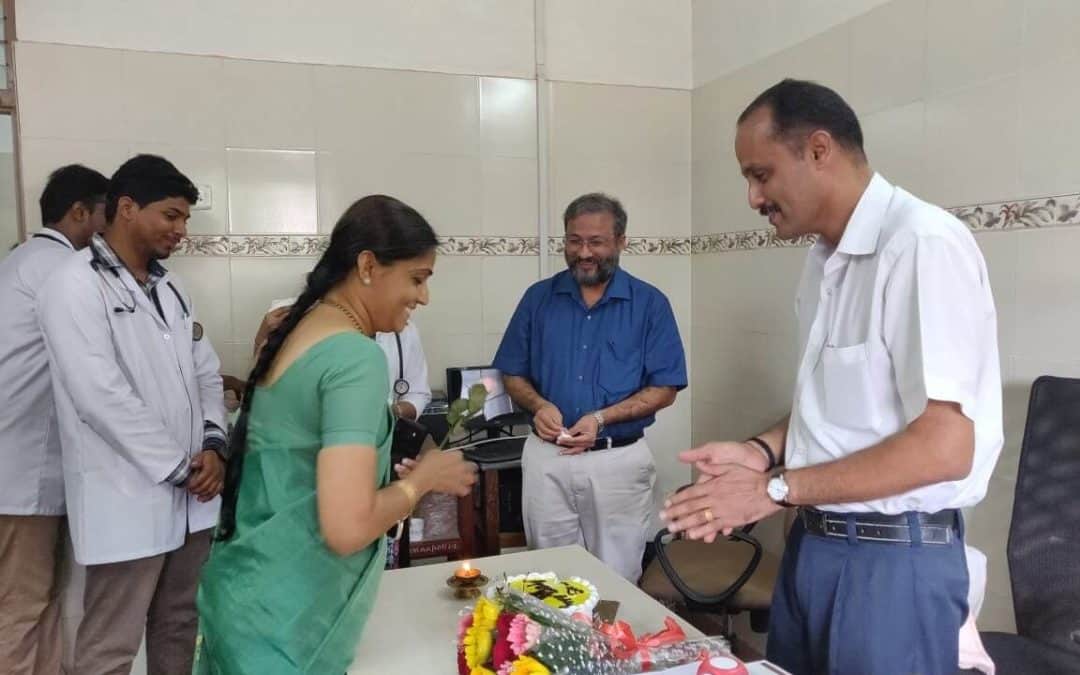 Weekly visit by Dr. D Suresh Rao to SDM Ayurveda