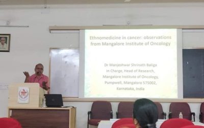 Dr. MS Baliga delivers a talk at Manipal