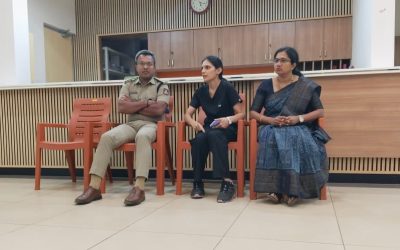 DySP Gajanana Vamana Suta Visits MIO Super Specialty Cancer Hospital, Emphasizes Crime Prevention and Safety